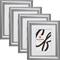 4 Pack Craig Frames Victoria Ornate Silver Picture Frame with Mat